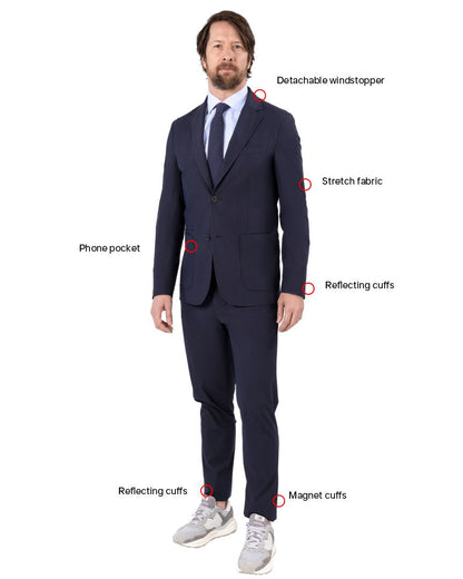 Hybrid blue Sports Suit custom fit