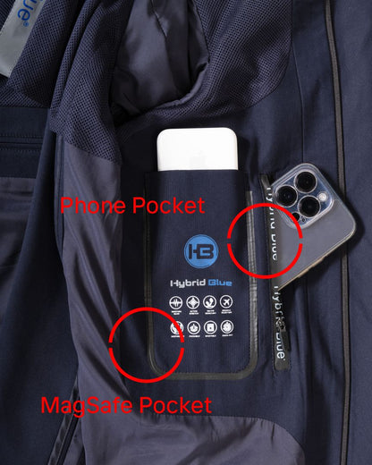 Hybrid blue Sports Suit phone pocket & magsafe pocket